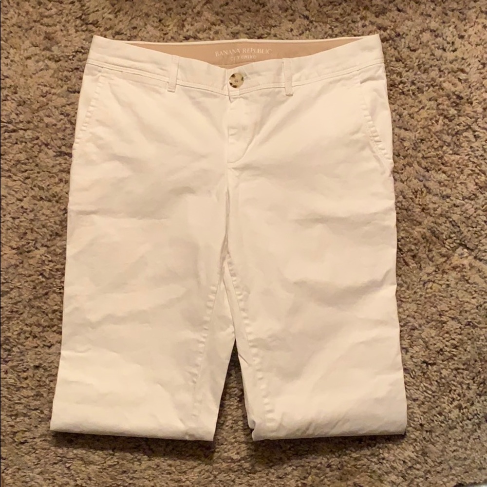 Banana Republic white pants